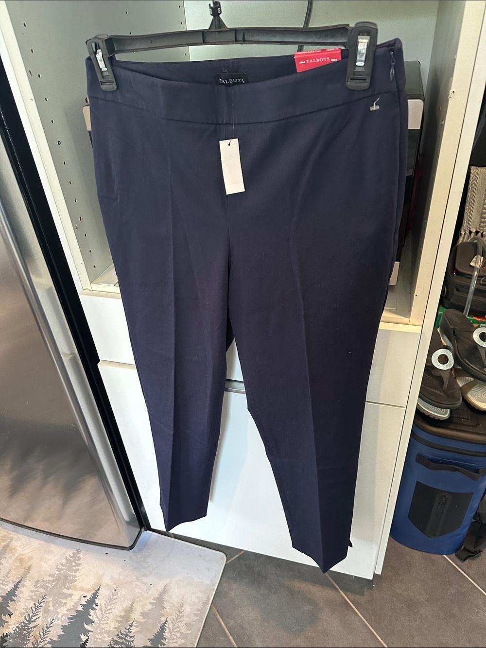 Talbots Men's Dark Navy Dress Pants - Slim Tailored Look